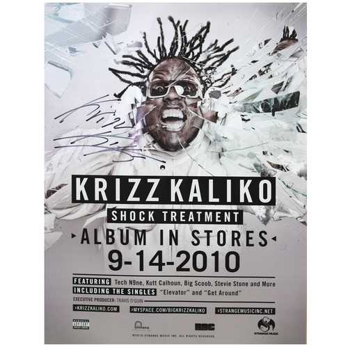 Krizz Kaliko - Autographed Shock Treatment Poster