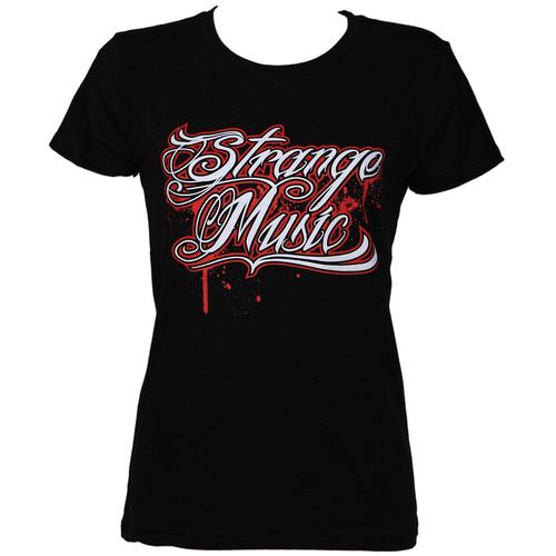 Strange Music - Ladies Black Scribe T-Shirt Strange Music, Inc Store